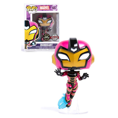 Funko Pop Marvel Ironheart Chase Glow Limited Edition #687 Vinyl Figure