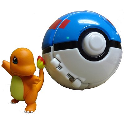 TOMY Pokemon Throw "N" Pop Poke Ball - Charmander + Great Ball