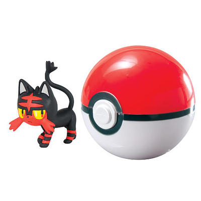 Tomy Pokemon Clip & Carry 2 inch Figure with Poke Ball - Litten 