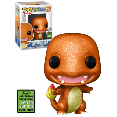 Funko POP Pokemon Charmander Diamond Glitter ECCC 2021 #455 Vinyl Figure