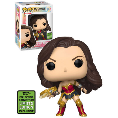 Funko POP  Wonder Woman WW84 with Tiara Boomerang ECCC 2021 #347 Vinyl Figure