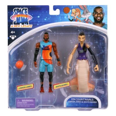 Space Jam New Legacy Buddy Figure 2 Pack On Court Rivals Lebron & White Mamba