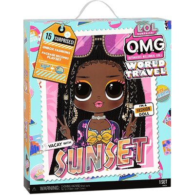 LOL Surprise OMG World Travel Sunset Fashion Doll with 15 Surprises Including Fashion Outfit