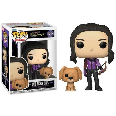 Funko Pop Marvel Studios Hawkeye Kate Bishop With Lucky The Pizza Dog #1212 Vinyl Figure