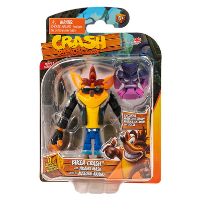 Crash Bandicoot Action Figure Biker Crash With Akano Mask