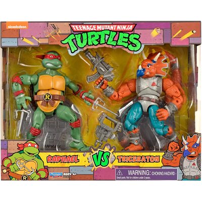 TMNT Teenage Mutant Ninja Turtles Classic Collection Raphael vs. Triceraton 2 Pack