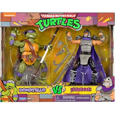 TMNT Teenage Mutant Ninja Turtles Classic Collection Donatello vs. Shredder 2 Pack