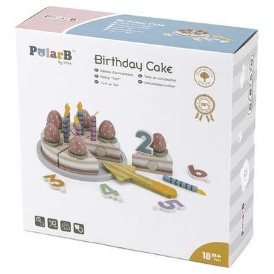 VIGA PolarB Birthday Cake Wooden Toy