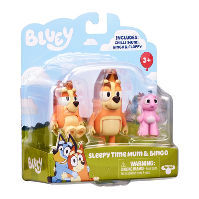 Bluey Sleepy Time Mum Bingo & Floppy Figurines 2 Pack