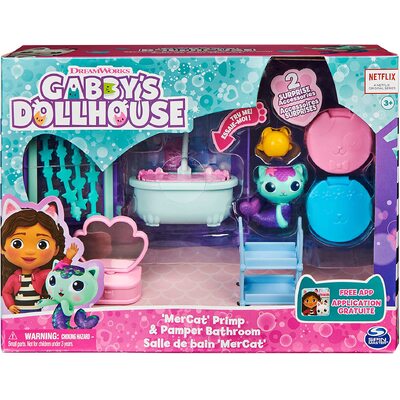 Gabby's Dollhouse Deluxe Room MerCat's Primp & Pamper Bathroom