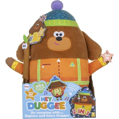 Hey Duggee Go Camping with Explore & Snore Camping Duggee with Stick Plush