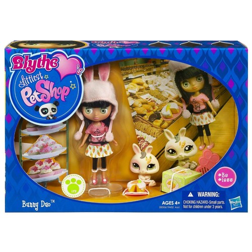 Littlest Pet Shop Pet Sitters Blythe and Bunny Duo  #B8 #1855