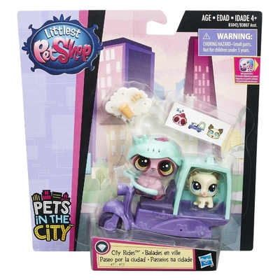 Littlest Pet Shop City Rides- Dreamy Slumberton #71 and Tipsy Apso #72