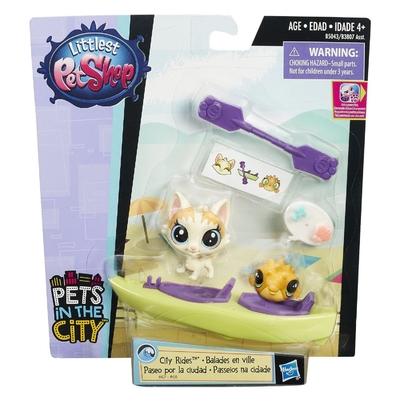 Littlest Pet Shop City Rides- Felena PawPaw #67 and Puffery Duffster #68