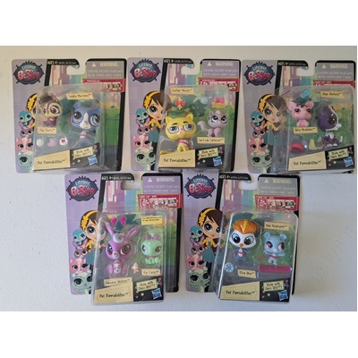 Littlest Pet Shop Pet Pawsabilities Set of 5 ( Gunther, Shep, Tundra, Eliza, Pancakes)