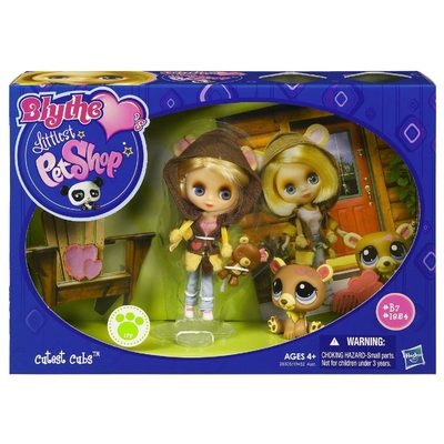 Littlest Pet Shop Pet Sitters Blythe and Cutest Cub  #B7 #1854 (damaged box) 