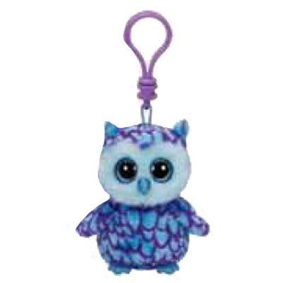 TY Beanie Boos Clip Ons Oscar Blue Owl Plush